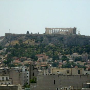 Uitzicht op de Akropolis