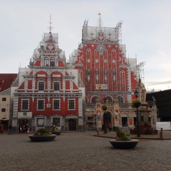 Zwarthoofdenhuis in de steigers