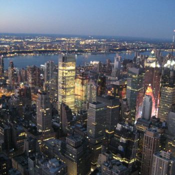 Empire state building: uitzicht zonsondergang