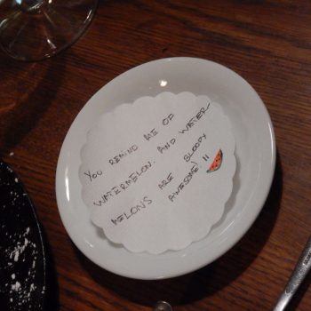 Personal note @ Restaurant Rataskaevu16 in Tallinn