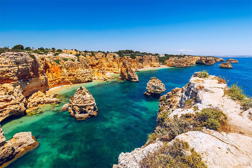 Praia da Marinha an der Algarve