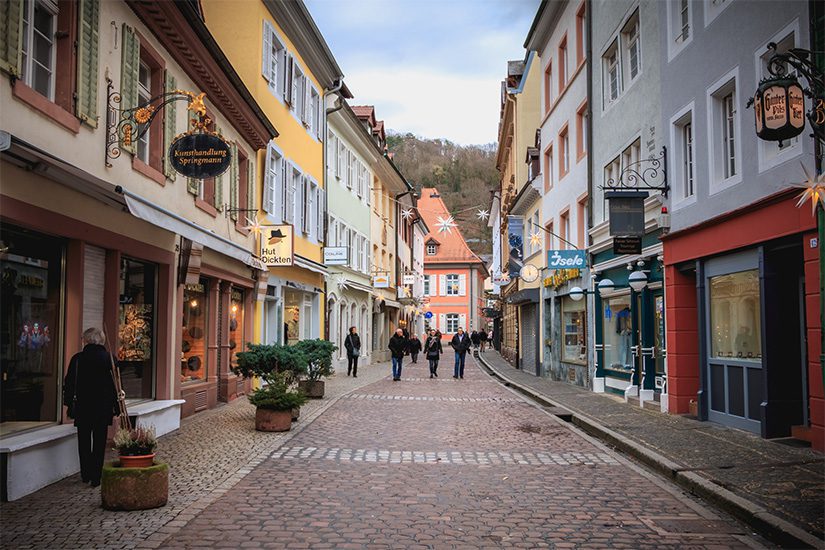 Einkaufsstraße in Freiburg