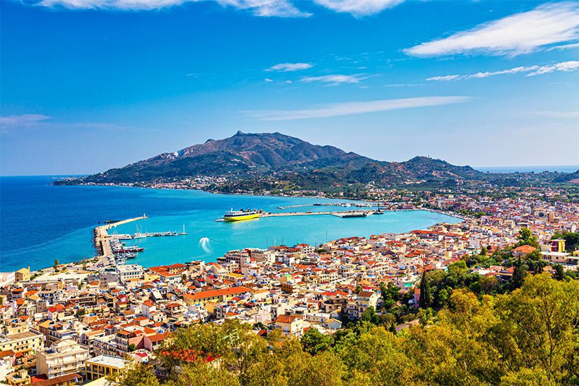 Blick auf Zakynthos-Stadt vom Bochali-Hügel aus